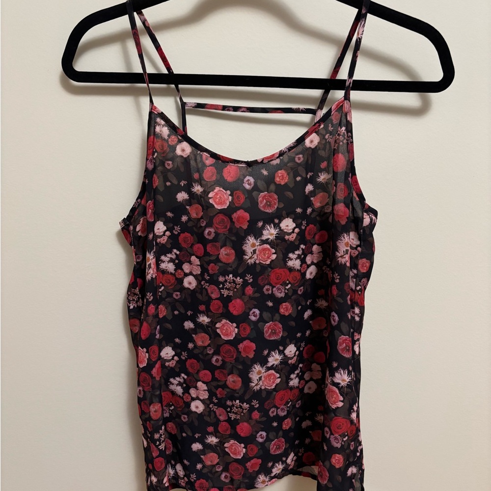 H&M Black Floral Camisole